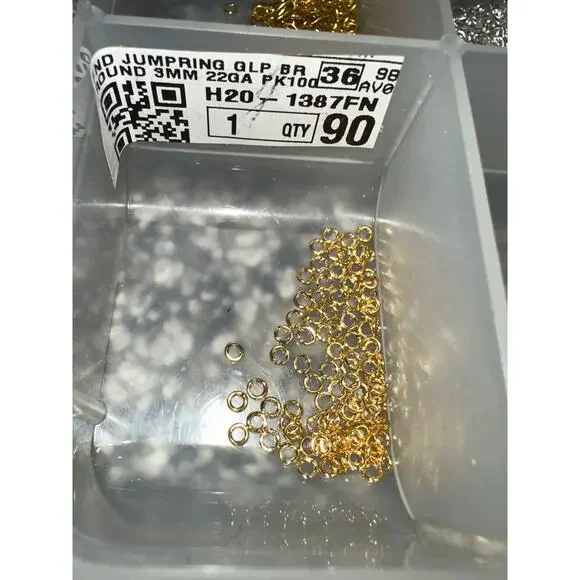 Large Lot Cupchains Rhinestone Crystal Glass Bead Chains · Silver · Gold · Clear - Picture 7 of 8